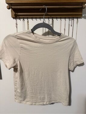 Old Navy Women's Short Sleeve Crewneck Tee — Cream